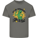Alien Introvert I Come in Peace Funny UFO Mens Cotton T-Shirt Tee Top Charcoal