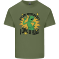 Alien Introvert I Come in Peace Funny UFO Mens Cotton T-Shirt Tee Top Military Green