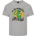 Alien Introvert I Come in Peace Funny UFO Mens Cotton T-Shirt Tee Top Sports Grey