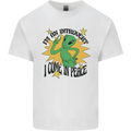 Alien Introvert I Come in Peace Funny UFO Mens Cotton T-Shirt Tee Top White