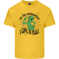 Alien Introvert I Come in Peace Funny UFO Mens Cotton T-Shirt Tee Top Yellow