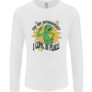 Alien Introvert I Come in Peace Funny UFO Mens Long Sleeve T-Shirt White