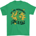 Alien Introvert I Come in Peace Funny UFO Mens T-Shirt 100% Cotton Irish Green