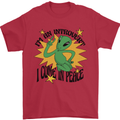 Alien Introvert I Come in Peace Funny UFO Mens T-Shirt 100% Cotton Red
