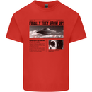 Alien News Article UFO Kids T-Shirt Childrens Red