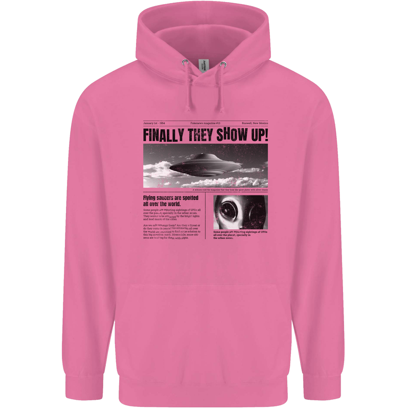 Alien News Article UFO Mens 80% Cotton Hoodie Azelea