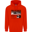 Alien News Article UFO Mens 80% Cotton Hoodie Bright Red