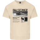 Alien News Article UFO Mens Cotton T-Shirt Tee Top Natural