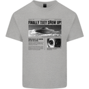 Alien News Article UFO Mens Cotton T-Shirt Tee Top Sports Grey