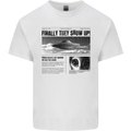 Alien News Article UFO Mens Cotton T-Shirt Tee Top White