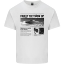 Alien News Article UFO Mens Cotton T-Shirt Tee Top White
