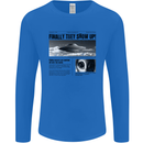 Alien News Article UFO Mens Long Sleeve T-Shirt Royal Blue
