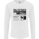 Alien News Article UFO Mens Long Sleeve T-Shirt White