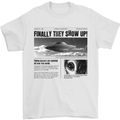 Alien News Article UFO Mens T-Shirt 100% Cotton White