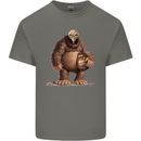 Alien in a Bigfoot Fancy Dress Outfit Ape Gorilla Mens Cotton T-Shirt Tee Top Charcoal