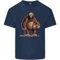 Alien in a Bigfoot Fancy Dress Outfit Ape Gorilla Mens Cotton T-Shirt Tee Top Navy Blue