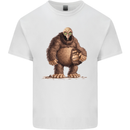 Alien in a Bigfoot Fancy Dress Outfit Ape Gorilla Mens Cotton T-Shirt Tee Top White