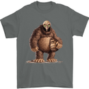 Alien in a Bigfoot Fancy Dress Outfit Ape Gorilla Mens T-Shirt 100% Cotton Charcoal