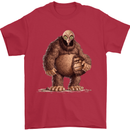 Alien in a Bigfoot Fancy Dress Outfit Ape Gorilla Mens T-Shirt 100% Cotton Red