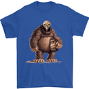 Alien in a Bigfoot Fancy Dress Outfit Ape Gorilla Mens T-Shirt 100% Cotton Royal Blue