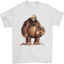 Alien in a Bigfoot Fancy Dress Outfit Ape Gorilla Mens T-Shirt 100% Cotton White