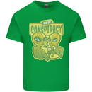 All in Conspiracy Funny Alien Poker Card Game Kids T-Shirt Childrens Irish Green