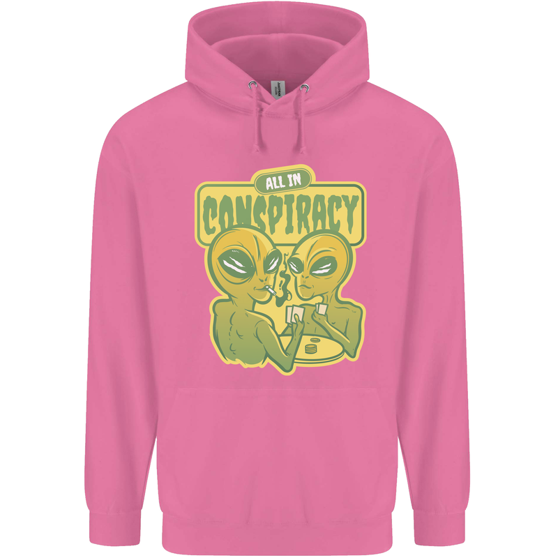 All in Conspiracy Funny Alien Poker Card Game Mens 80% Cotton Hoodie Azelea