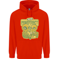 All in Conspiracy Funny Alien Poker Card Game Mens 80% Cotton Hoodie Bright Red
