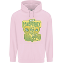 All in Conspiracy Funny Alien Poker Card Game Mens 80% Cotton Hoodie Light Pink