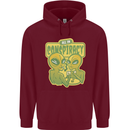All in Conspiracy Funny Alien Poker Card Game Mens 80% Cotton Hoodie Maroon
