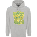 All in Conspiracy Funny Alien Poker Card Game Mens 80% Cotton Hoodie Sports Grey