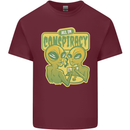 All in Conspiracy Funny Alien Poker Card Game Mens Cotton T-Shirt Tee Top Maroon