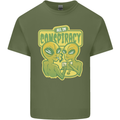 All in Conspiracy Funny Alien Poker Card Game Mens Cotton T-Shirt Tee Top Military Green