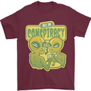 All in Conspiracy Funny Alien Poker Card Game Mens T-Shirt 100% Cotton Maroon