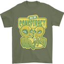 All in Conspiracy Funny Alien Poker Card Game Mens T-Shirt 100% Cotton Military Green