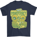 All in Conspiracy Funny Alien Poker Card Game Mens T-Shirt 100% Cotton Navy Blue