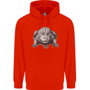 Alligator Drawing Crocodile Childrens Kids Hoodie Bright Red
