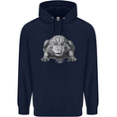 Alligator Drawing Crocodile Childrens Kids Hoodie Navy Blue