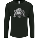 Alligator Drawing Crocodile Mens Long Sleeve T-Shirt Black