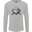 Alligator Drawing Crocodile Mens Long Sleeve T-Shirt Sports Grey