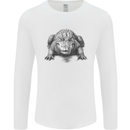 Alligator Drawing Crocodile Mens Long Sleeve T-Shirt White