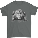 Alligator Drawing Crocodile Mens T-Shirt 100% Cotton Charcoal