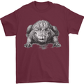 Alligator Drawing Crocodile Mens T-Shirt 100% Cotton Maroon