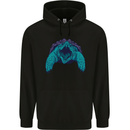 Alligator Snapping Turtle Mens 80% Cotton Hoodie Black