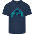Alligator Snapping Turtle Mens Cotton T-Shirt Tee Top Navy Blue