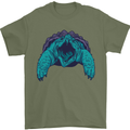 Alligator Snapping Turtle Mens T-Shirt 100% Cotton Military Green