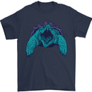 Alligator Snapping Turtle Mens T-Shirt 100% Cotton Navy Blue