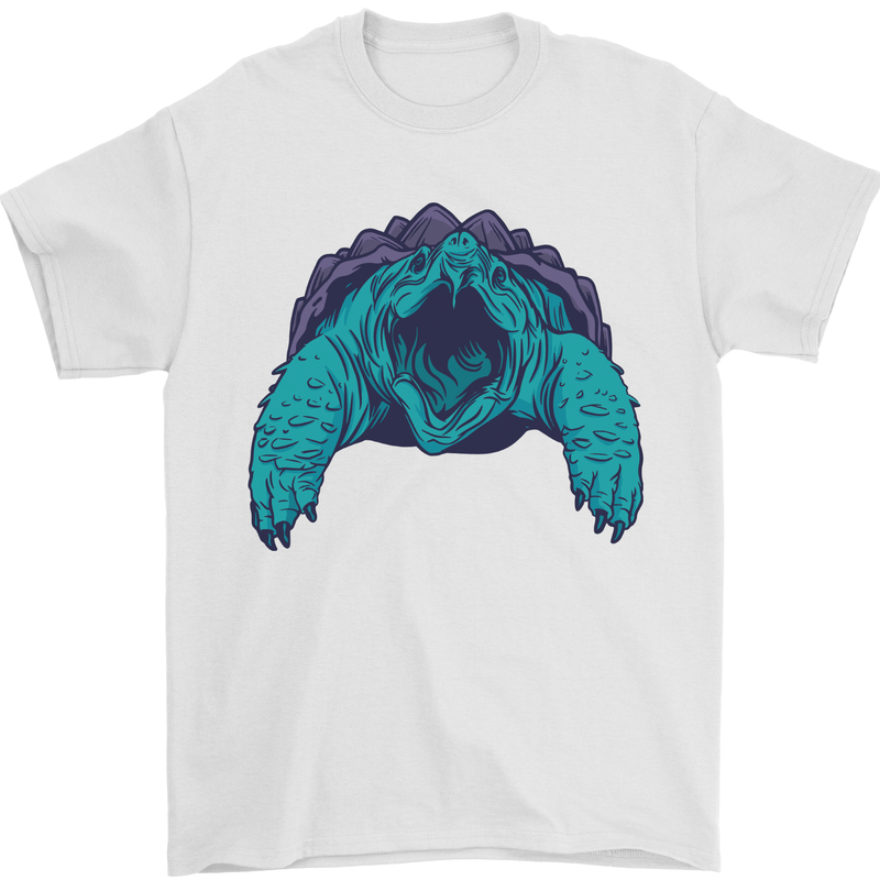 Alligator Snapping Turtle Mens T-Shirt 100% Cotton White