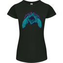 Alligator Snapping Turtle Womens Petite Cut T-Shirt Black