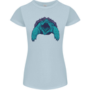 Alligator Snapping Turtle Womens Petite Cut T-Shirt Light Blue